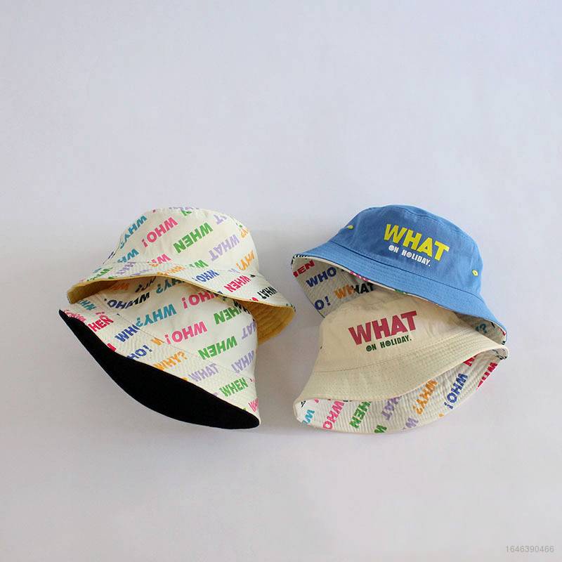 Nón Vành Tròn Chống Nắng Thêu Chữ Cái Dễ Thương Cho Bé