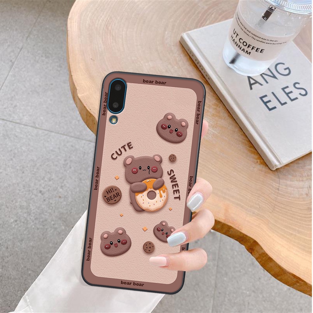 Ốp lưng Samsung Galaxy A02 / M02 in hình Gấu nâu - hồng, Gấu Be@rick  cực CUTE, DỄ THƯƠNG