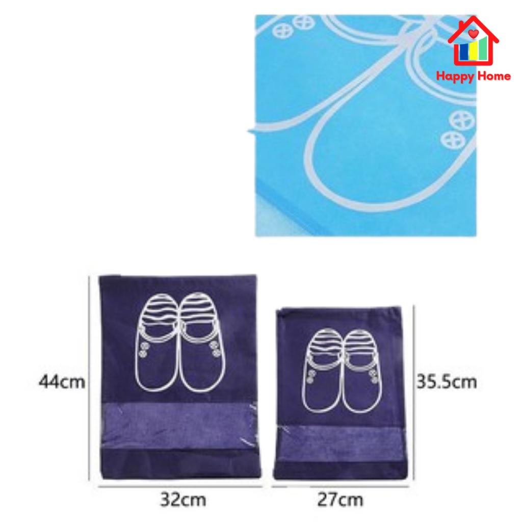 Túi đựng giày dép Sneaker du lịch chống bụi bẩn, chống thấm nước size lớn, size trung bình Happy Home