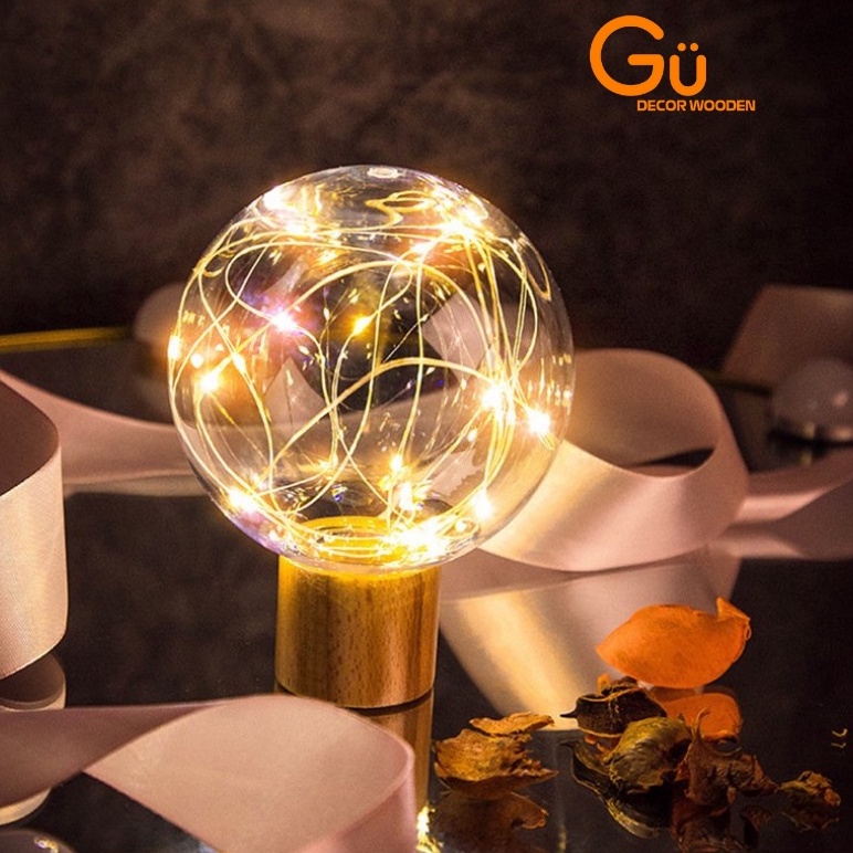 Đèn ngủ LED hình tròn ngàn sao 3D kiểu dáng dễ thương, đèn trang trí phòng ngủ