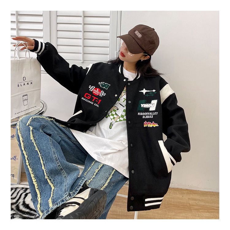 Áo Khoác Nữ Chất Nỉ Mềm Mịn Kiểu Dáng Bomber Form Rộng In Hình Sịn Sò Mặc Thoải Mái NEW UNISEX