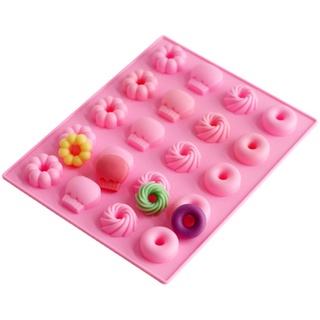 Khuôn silicone làm bánh donut 20 ngăn tiện dụng