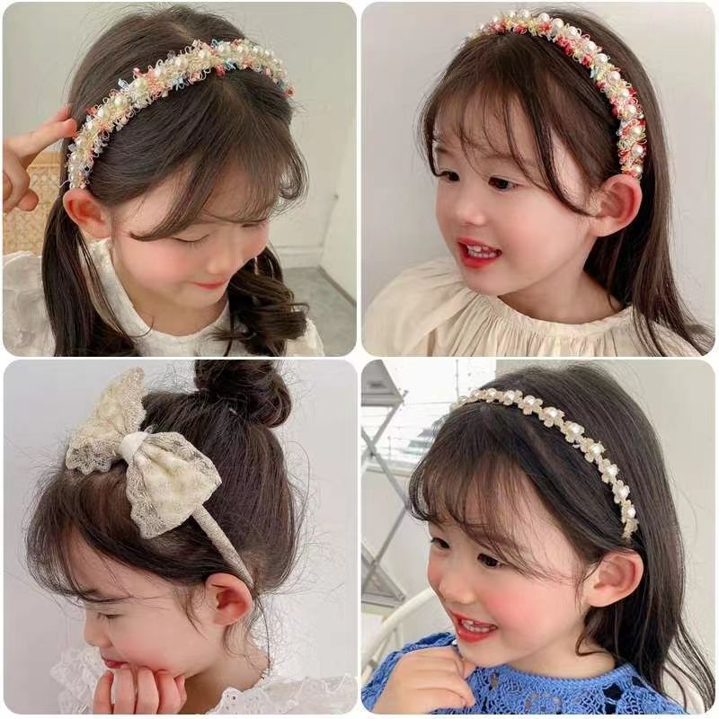 Băng Đô Đính Nơ Hoa Dễ Thương Dành Cho Bé Gái