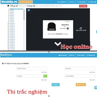Bộ KatchUp Flashcard 3000 từ tiếng Anh A - Standard (04AS)