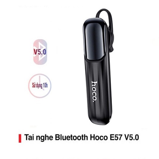 Tai nghe Bluetooth HOCO E57 Black Chính hãng (1 bên, v5.0)