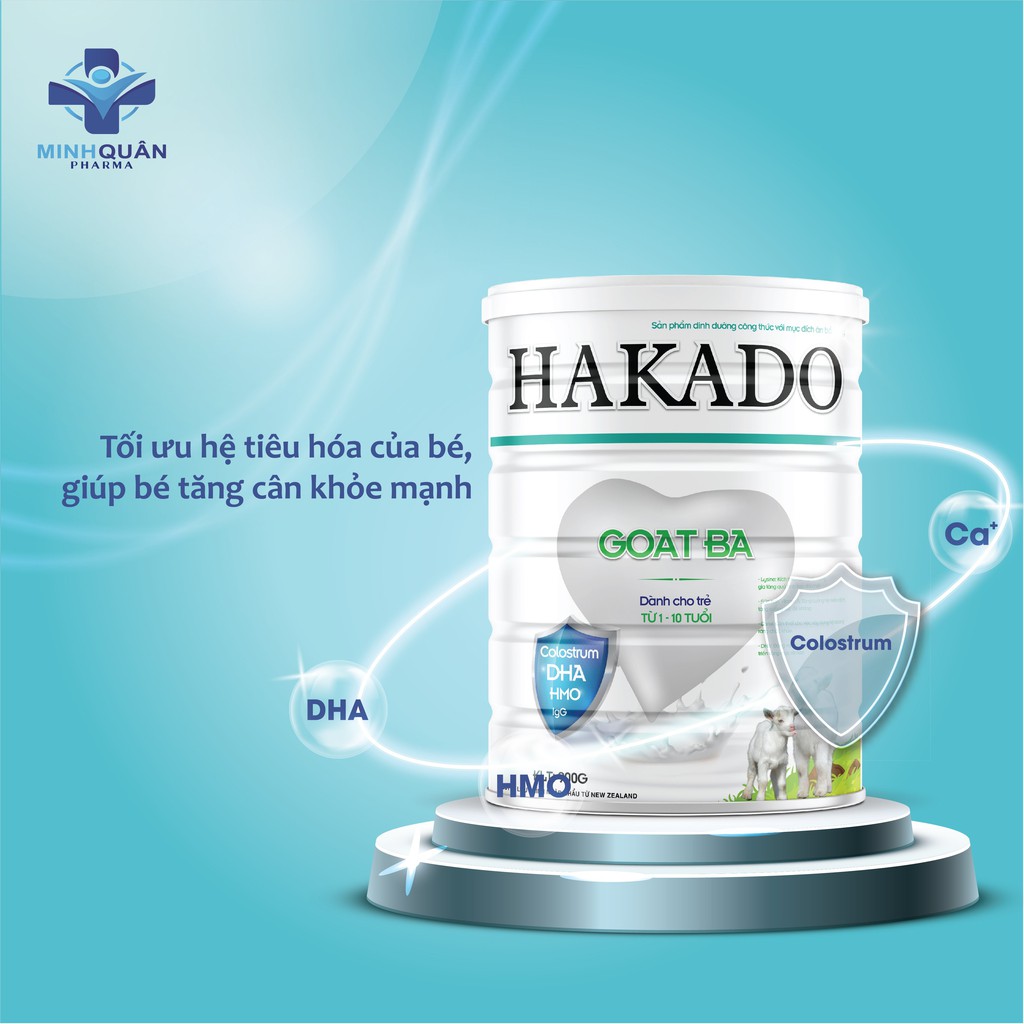 (HÀNG CHÍNH HÃNG)HAKADO GOAT BA ( 1-10 TUỔI ) CHO TRẺ BIẾNG ĂN, TÁO BÓN( 400G- 900G) + QUÀ TẶNG