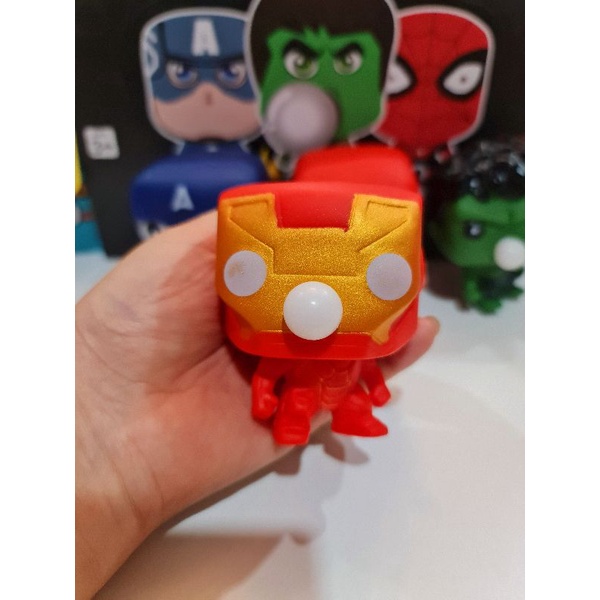 BỘ 4 SIÊU ANH HÙNG  DẠNG MOCHI THÚ THỔI BONG BÓNG, THÚ BÓP GIẢM STRESS