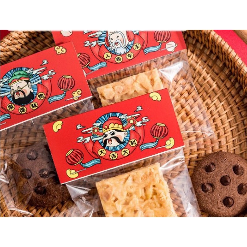 set 10 bộ túi kiếng và kẹp giấy thần tài, pé may mắn, mèo phát tài