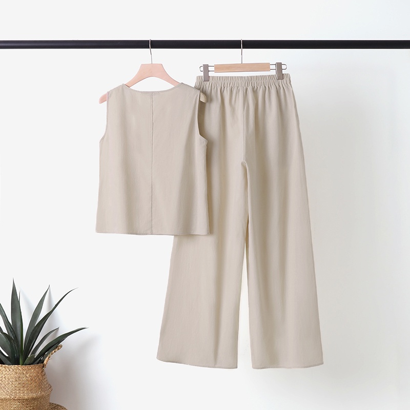 Set áo không tay + quần dài Zanzea phong cách thời trang cho nữ