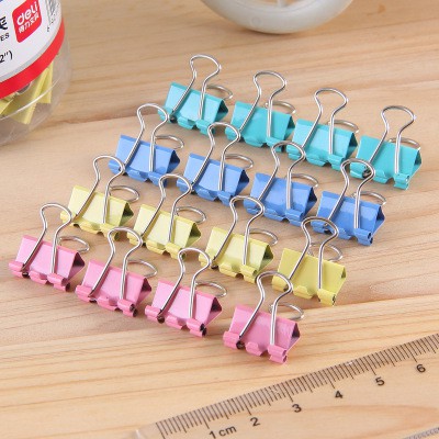 [Chính hãng Deli] Kẹp bướm màu deli 15mm E8556A 60 cái/hộp đủ màu sắc