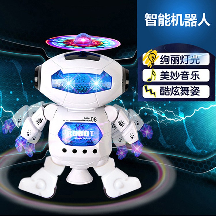 Đồ Chơi Ro Bot Xoay 360độ - Robot khiêu vũ nhảy múa tặng kèm pin