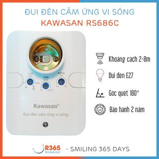 Đuôi Đèn Cảm Ứng - Đèn cảm ứng vi sóng kawasan tự động bật đèn