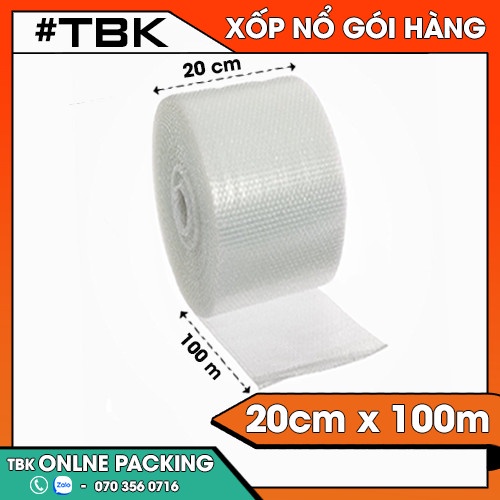 15M x Khổ 20CM  Bóng Xốp Nổ Gói Hàng - Màng Xốp Hơi Gói Hàng