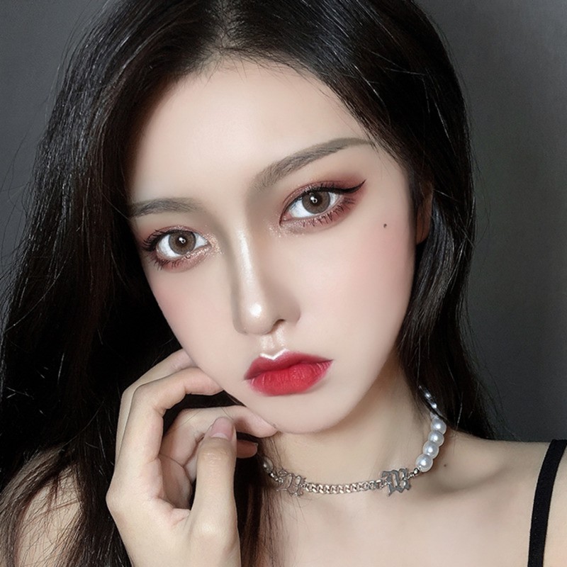 Dây chuyền ngọc trai mặt hình chữ cái phong cách đơn giản cá tính