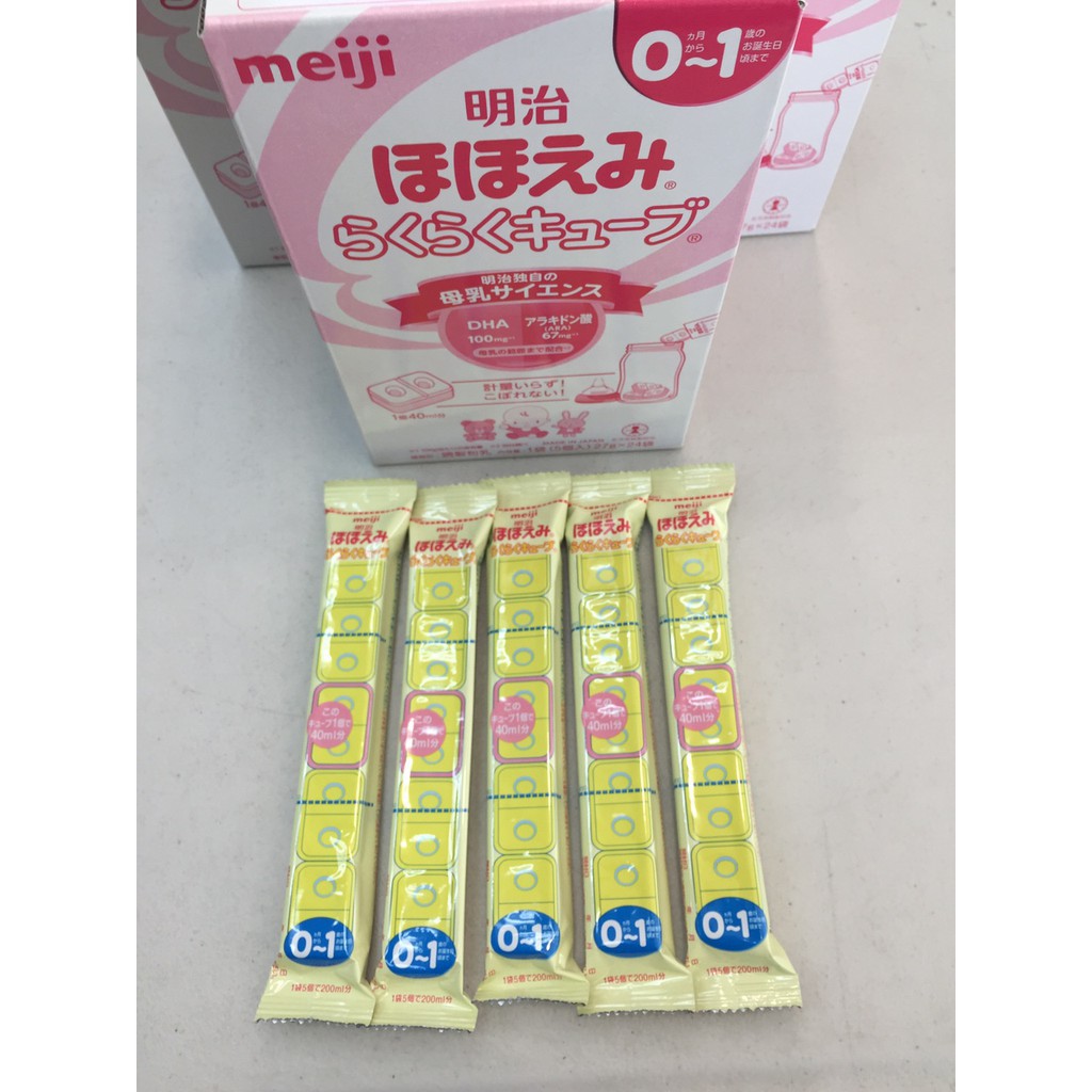 Sữa Meiji thanh tách lẻ (Meji thanh) Nhật 0-1 28gr cho bé