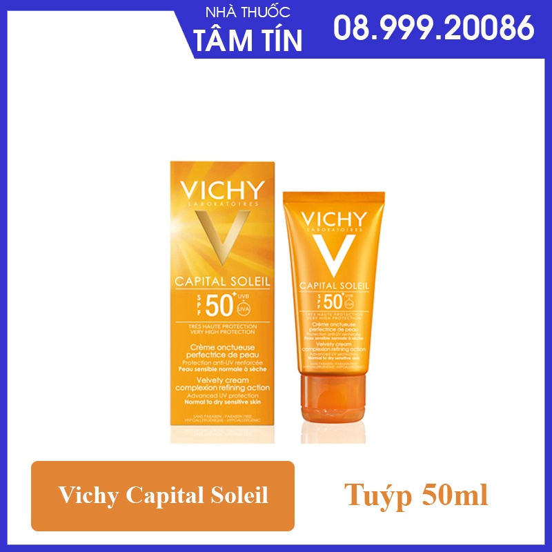 Kem Chống Nắng Không Gây Nhờn Rít Không Màu SPF50 Vichy Capital Soleil (50ml) -100516689