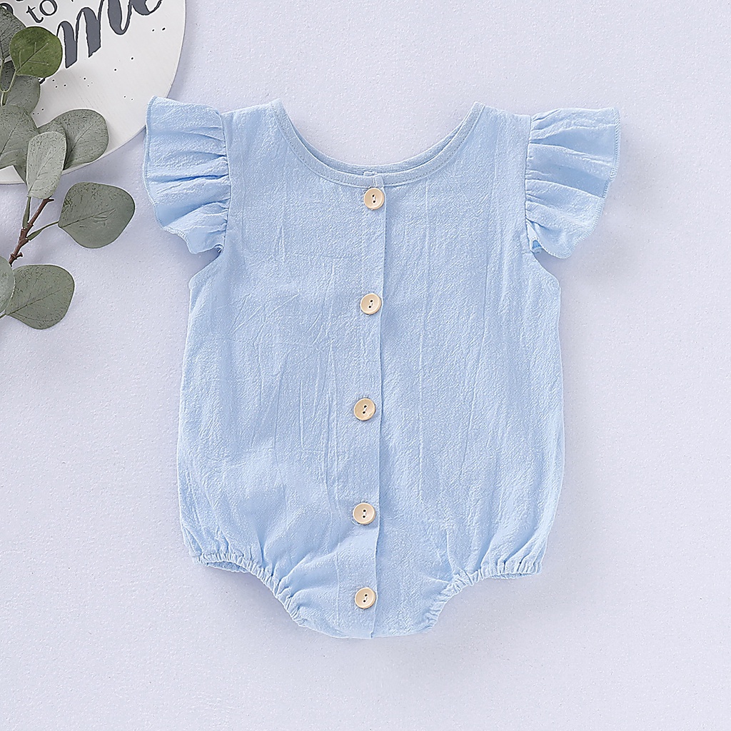 Bộ Áo Liền Quần Tay Cánh Tiên Đáng Yêu Cho Bé Gái 5 Màu