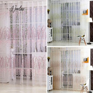 Rèm cửa vải tuyn thêu họa tiết trang nhã