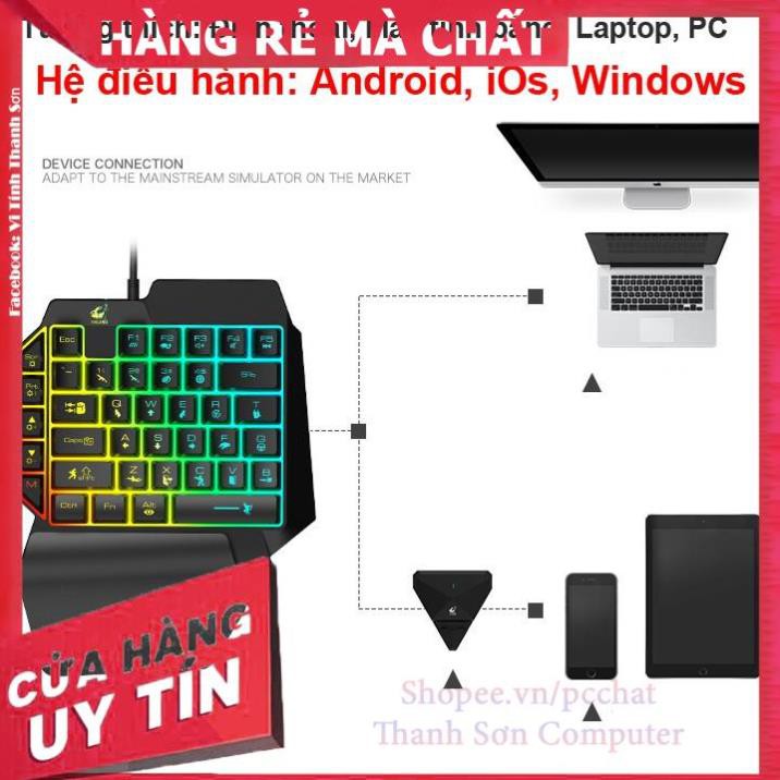 Combo Bàn Phím Bán Cơ FREE WOLF K15 + Chuột game 6D LED 7 màu T06 - Linh Kiện Phụ Kiện PC Laptop Thanh Sơn