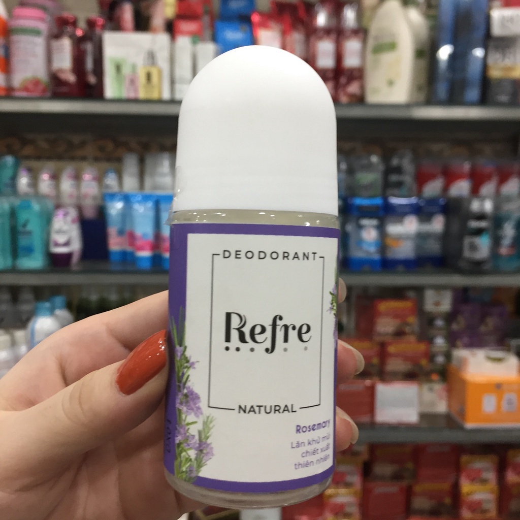 Lăn Khử Mùi Refre Natural Chiết Xuất Hương Thảo 40ml Deodorant Natural - Rosemary