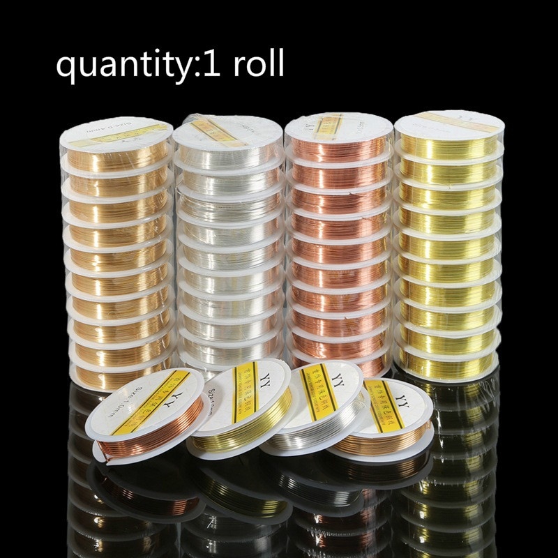 Cuộn dây đồng xỏ hạt làm đồ trang sức thủ công cỡ 0.2-1m