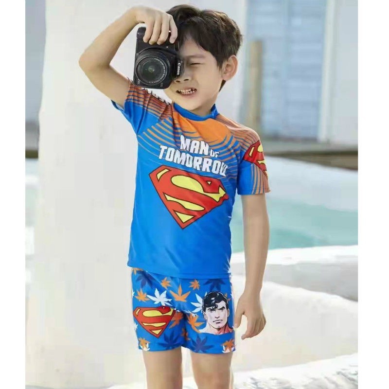 Bộ bơi bé trai siêu anh hùng Avenger 3 mảnh bộ đi biển bé trai người nhện GLSWIM102