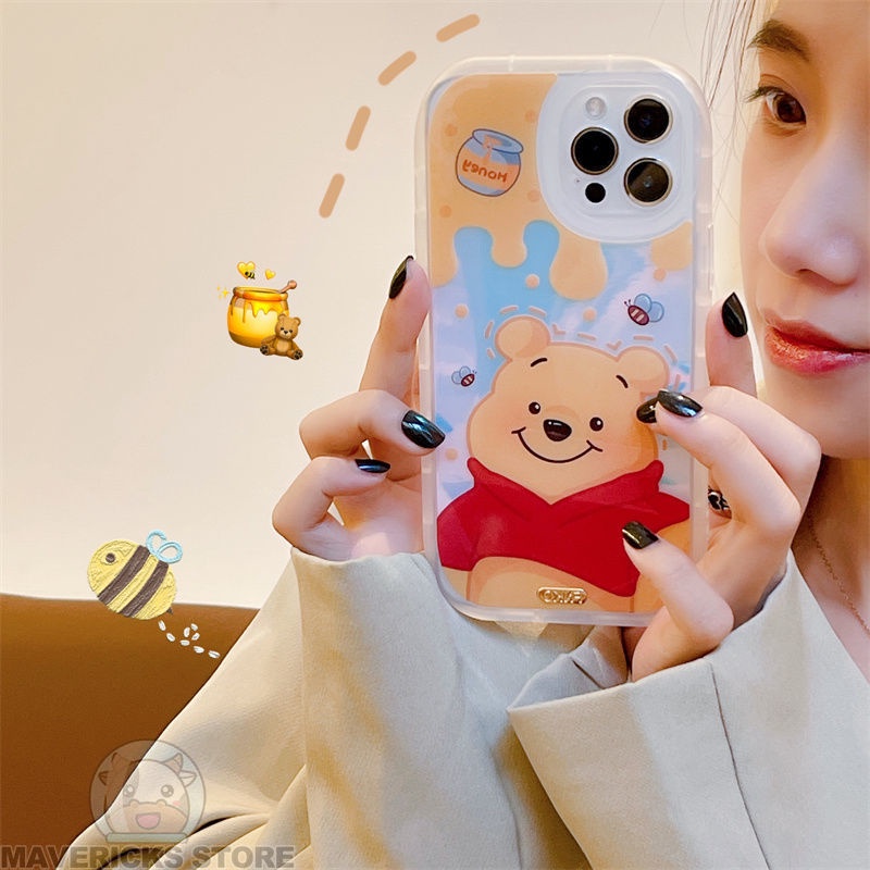 Ốp Điện Thoại Màu Laser In Hình Gấu/Dâu Tây Dễ Thương Cho iPhone 12/11Pro/Max/X/XS/XR/iPhone7/8plus