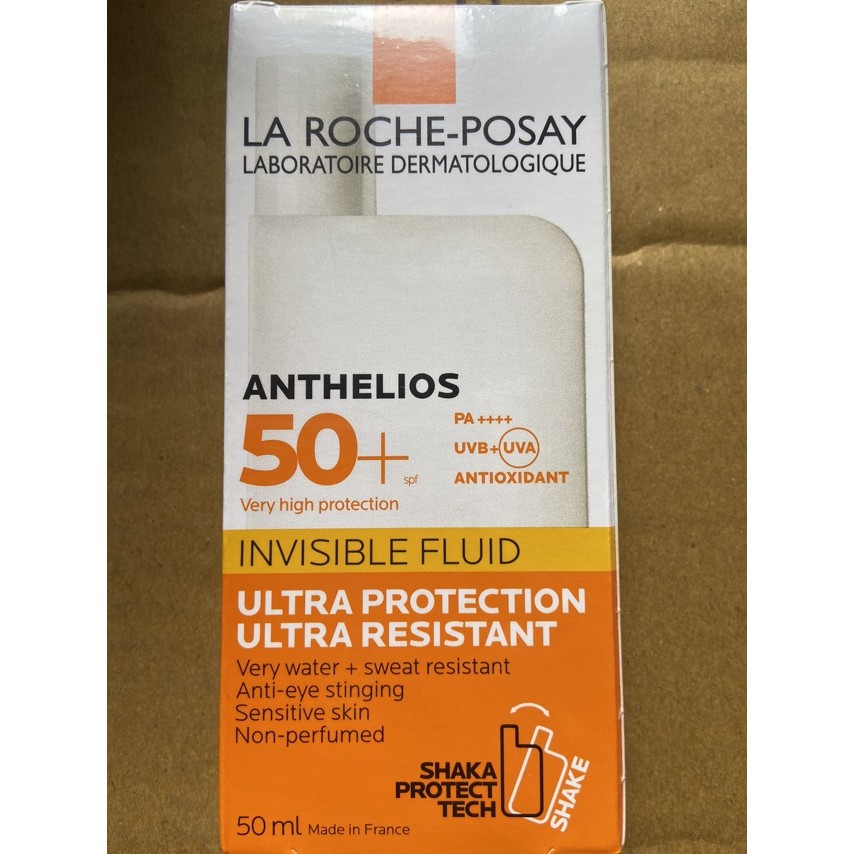 Kem chống nắng dạng sữa lỏng nhẹ không nhờn rít La Roche-Posay Anthelios Invisible Fluid SPF 50+ 50ml