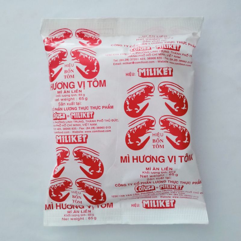 Lô 10 gói mì giấy trắng ăn liền Miliket 65 gam