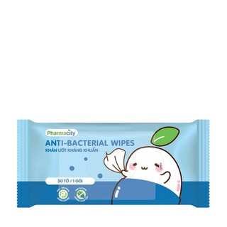 [SALE SỐC] KHĂN ƯỚT KHÁNG KHUẨN PHARMACITY _TÚI 30 CÁI