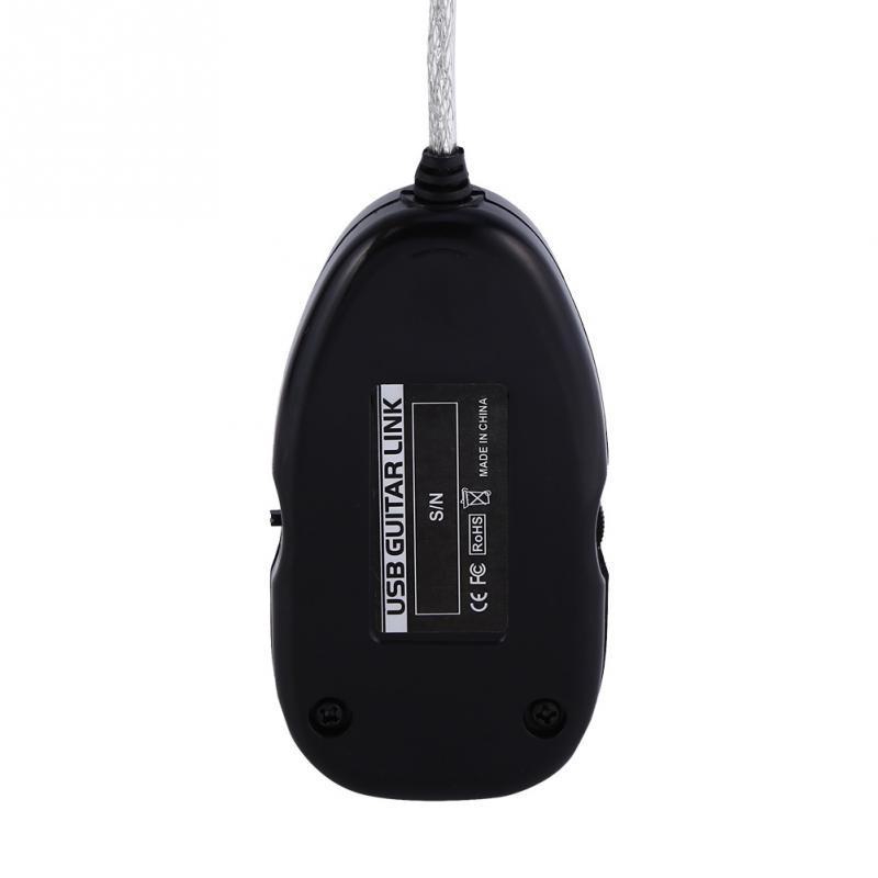 Guitar To USB Interface Cable Link Audio for PC Recording Adapter