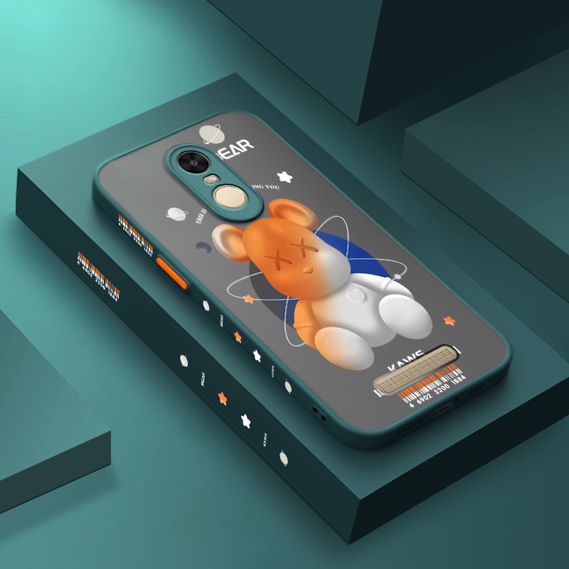 Ốp Điện Thoại Cứng Nhám Trong Suốt Viền Dẻo Hình Gấu Chống Sốc Cho Xiaomi Redmi Note 3 Pro Note 2