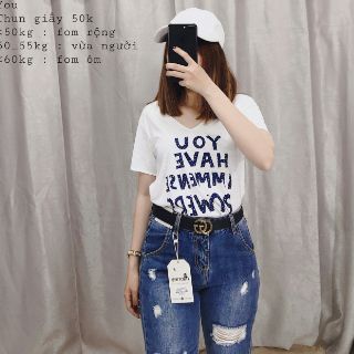 Áo thun giấy cổ tim