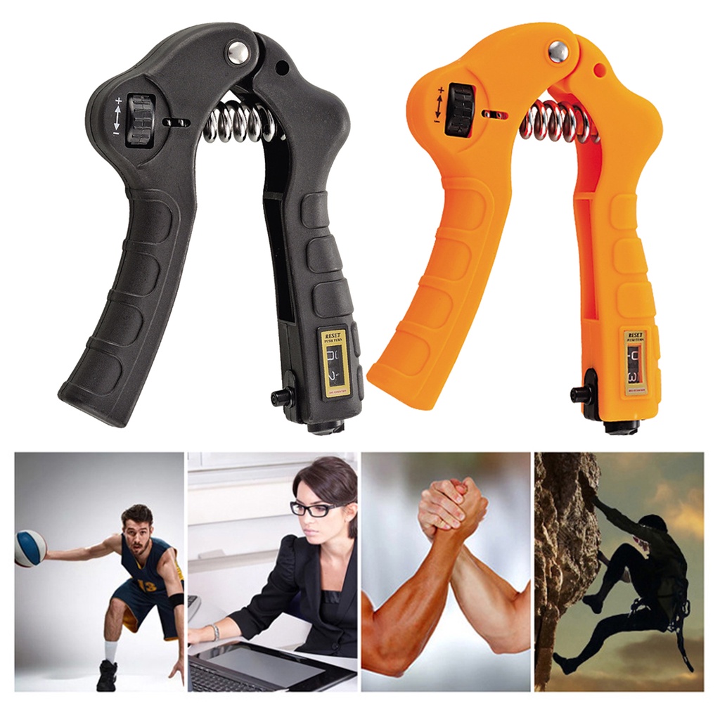 Electronic adjustable counting spring grip strength device Fitness decompression wrist exercise grip strength device