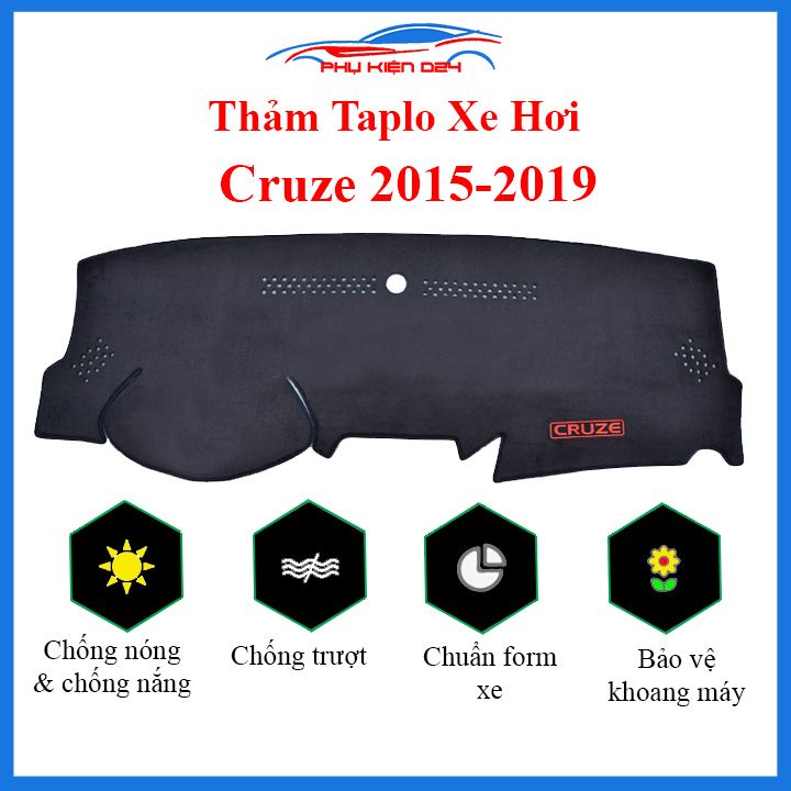 Thảm taplo Cruze 2015-2016-2017-2018-2019 chống nắng nóng làm mát xe mở rộng tầm nhìn