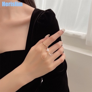 Nhẫn Đính Ngọc Trai Nhân Tạo Sang Trọng Cho Nữ
