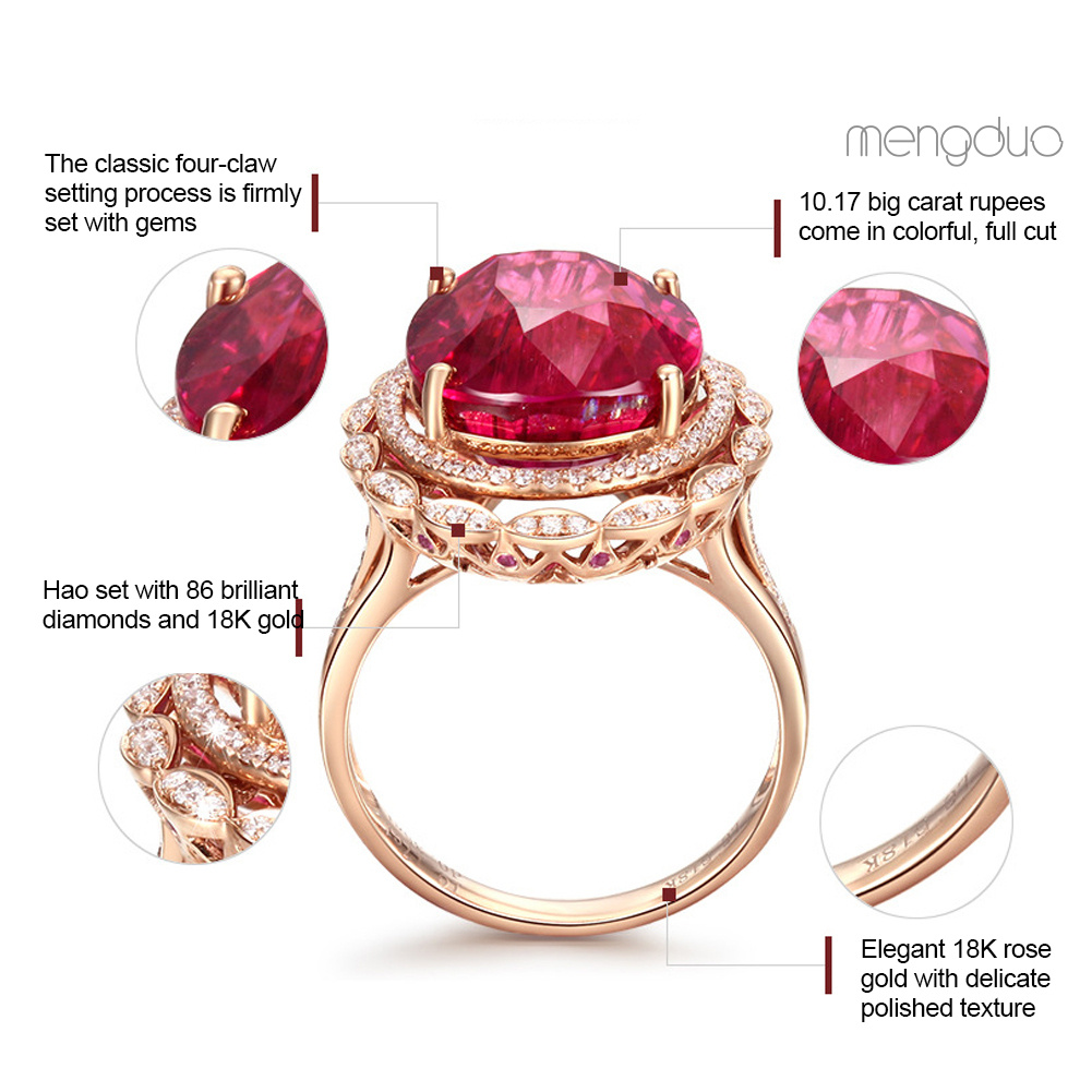 Nhẫn Mặt Chim Bồ Câu Đính Đá Ruby Nhân Tạo Thời Trang Cho Nữ