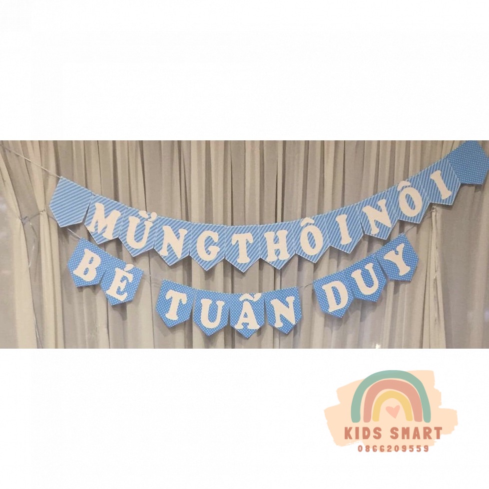 Bóng Chữ Cái Ghép Tên Trang Trí Sinh Nhật, Happy Birthday, Thôi Nôi, Đầy Tháng Cho Bé Trai, Bé Gái