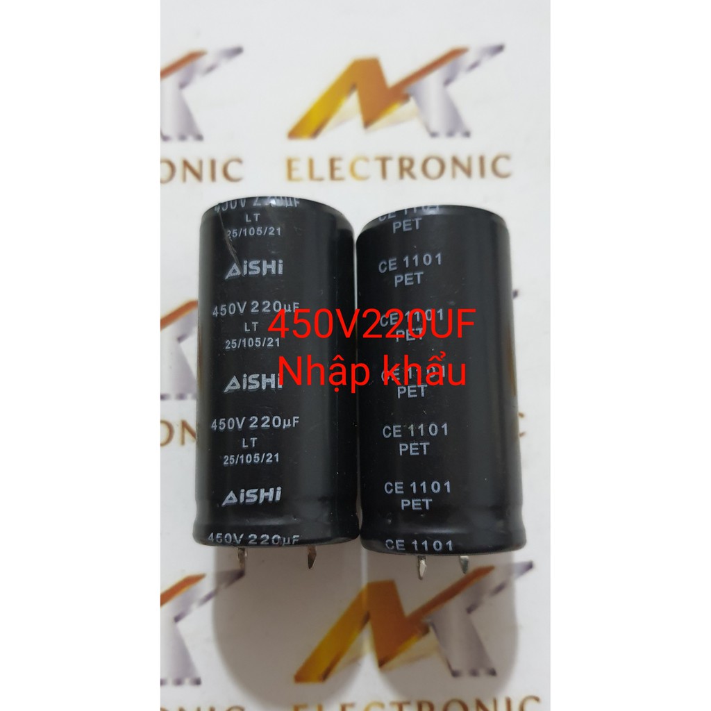 Tụ hóa 450V220UF Nhập khẩu chính hãng mới 100% (con)