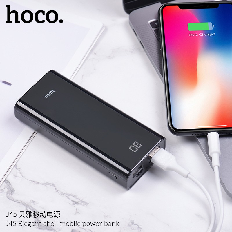 Pin sạc dự phòng mini Hoco J45 Elegant shell 10000mAh 2 cổng sạc - Hãng phân phối chính thức