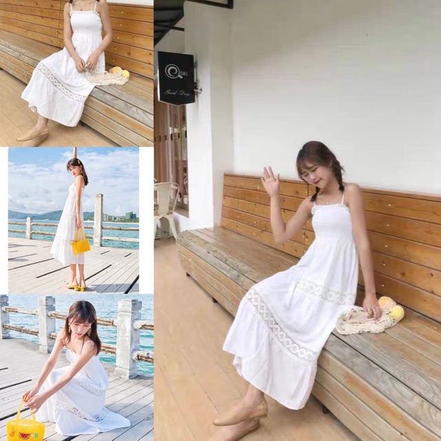 Váy maxi đi biển siêu đẹppp | BigBuy360 - bigbuy360.vn