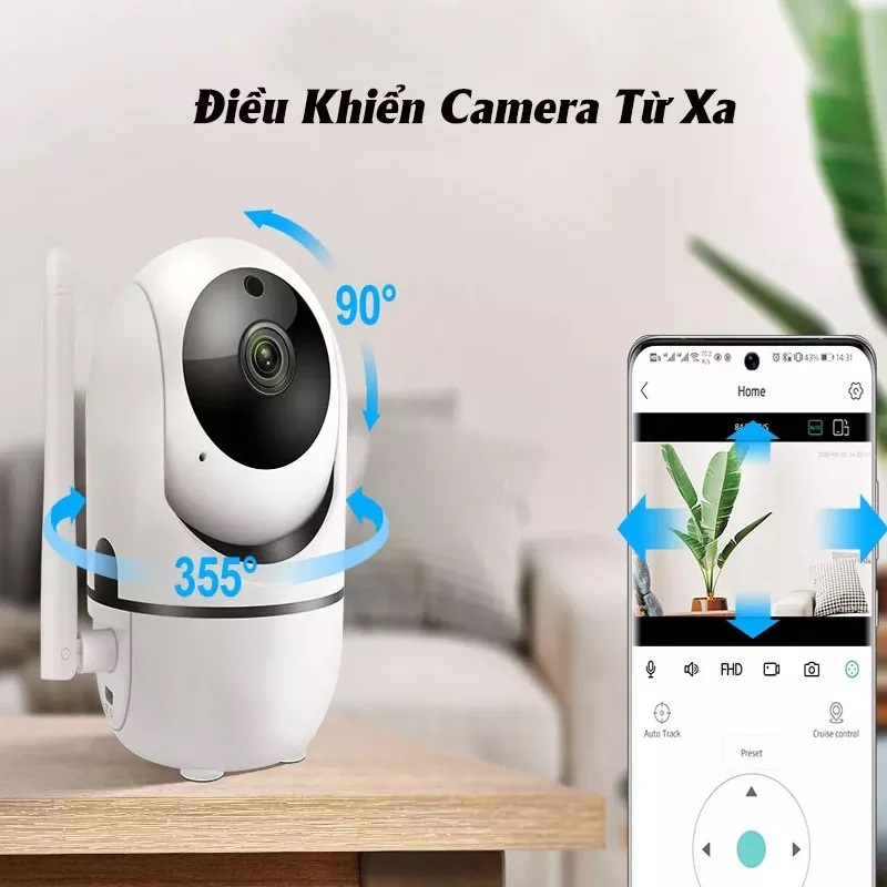 Camera An Ninh Ycc365 4G 1080P Kết Nối WiFi Có Chế Độ Quan Sát Ban Đêm, Theo Sát Chuyển Động