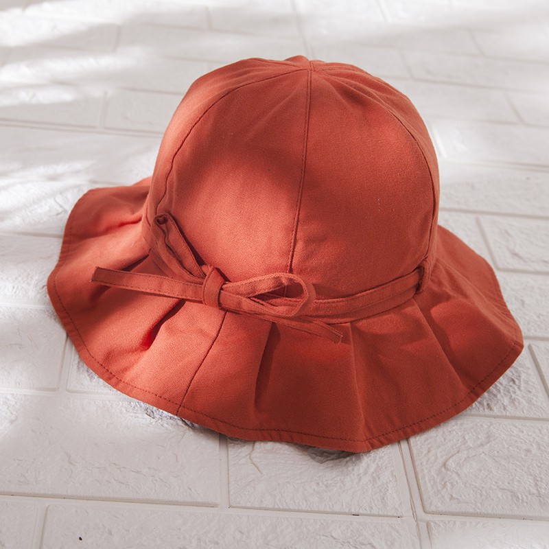 Nón Tai Bèo Chống Nắng Màu Trơn Đính Nơ Dễ Thương Phong Cách Nhật Bản Cho Nữ