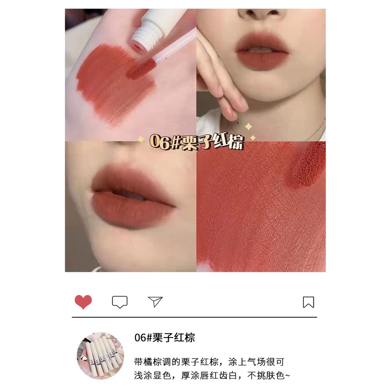 Bộ Son Môi MAGIC CASA Chất Nhung Lì Thiết Kế Hình Chú Gấu Dễ Thương