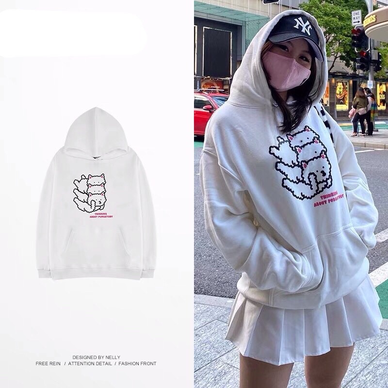 Áo nỉ lót lông NELLY nam nữ SALE (sẵn)