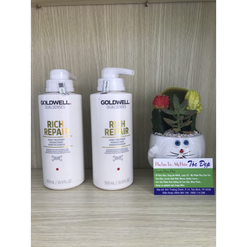 Hấp Dầu Phục Hồi Hư Tổn Goldwell Rich Repair  500ml hàng chính hãng