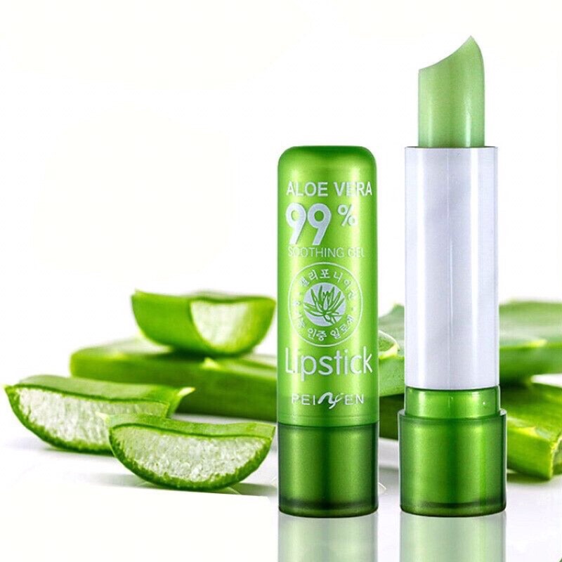 Son dưỡng môi Nha đam hồng môi Aloe Vera 99% chiết xuất 100% lô hội