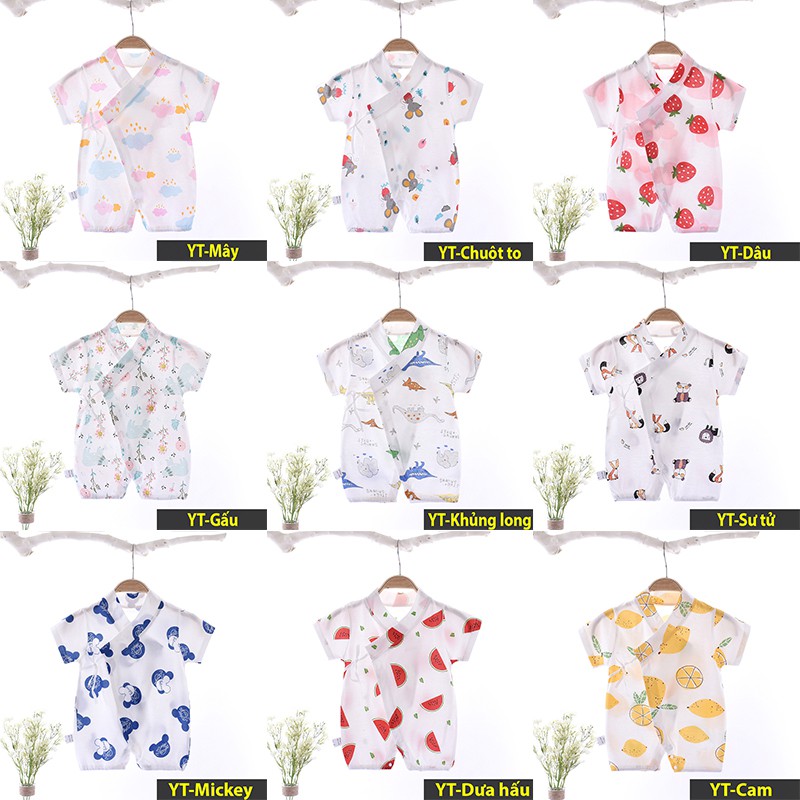 Body yukata cotton ngắn tay cho bé trai bé gái 0-15tháng Hàng Quảng châu xuất Nhật YKT02