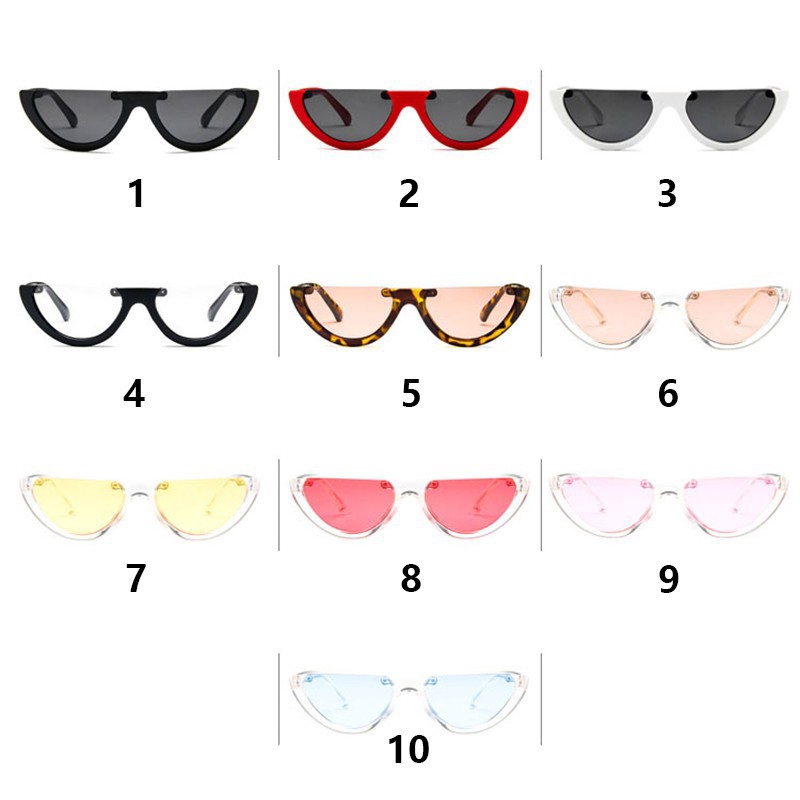 Kính mát mắt mèo nửa tròng phong cách cổ điển độc đáo cá tính