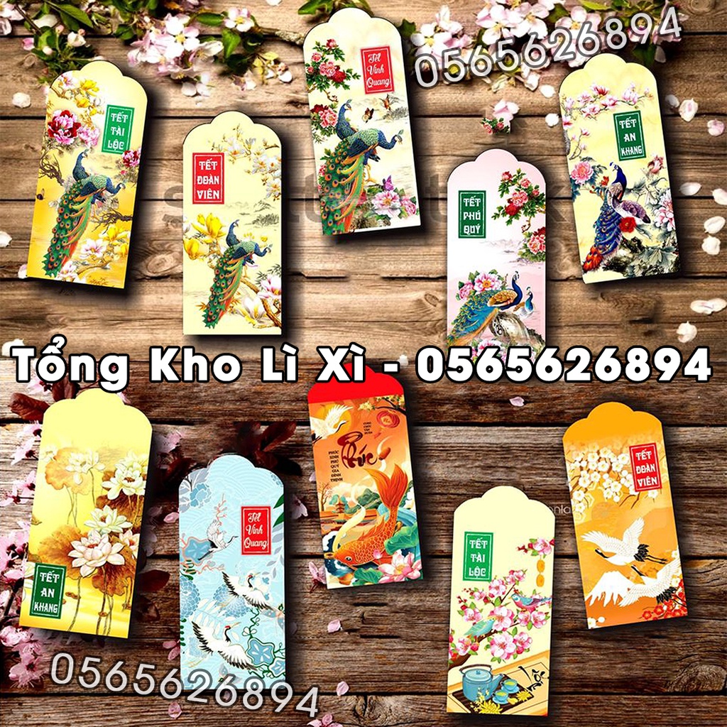 Combo 50 bao lì xì tết ⚡️ĐẸP - ĐỘC - LẠ⚡️ mẫu mã đa dạng, giấy C Matt cao cấp, mặt bóng sáng, chất lượng in sắc nét